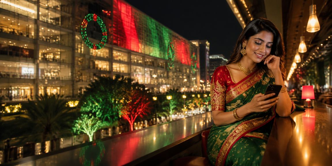 ঢাকায় শাড়ি পরিহিতা একজন খেলোয়াড় রিবেট বোনাস সহ নতুন গেম উপভোগ করছেন