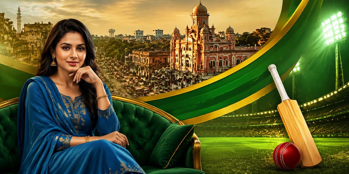 রাজশাহীতে সালোয়ার কামিজ পরিহিতা একজন খেলোয়াড় ক্রিকেট বেটিং পুরস্কার উপভোগ করছেন